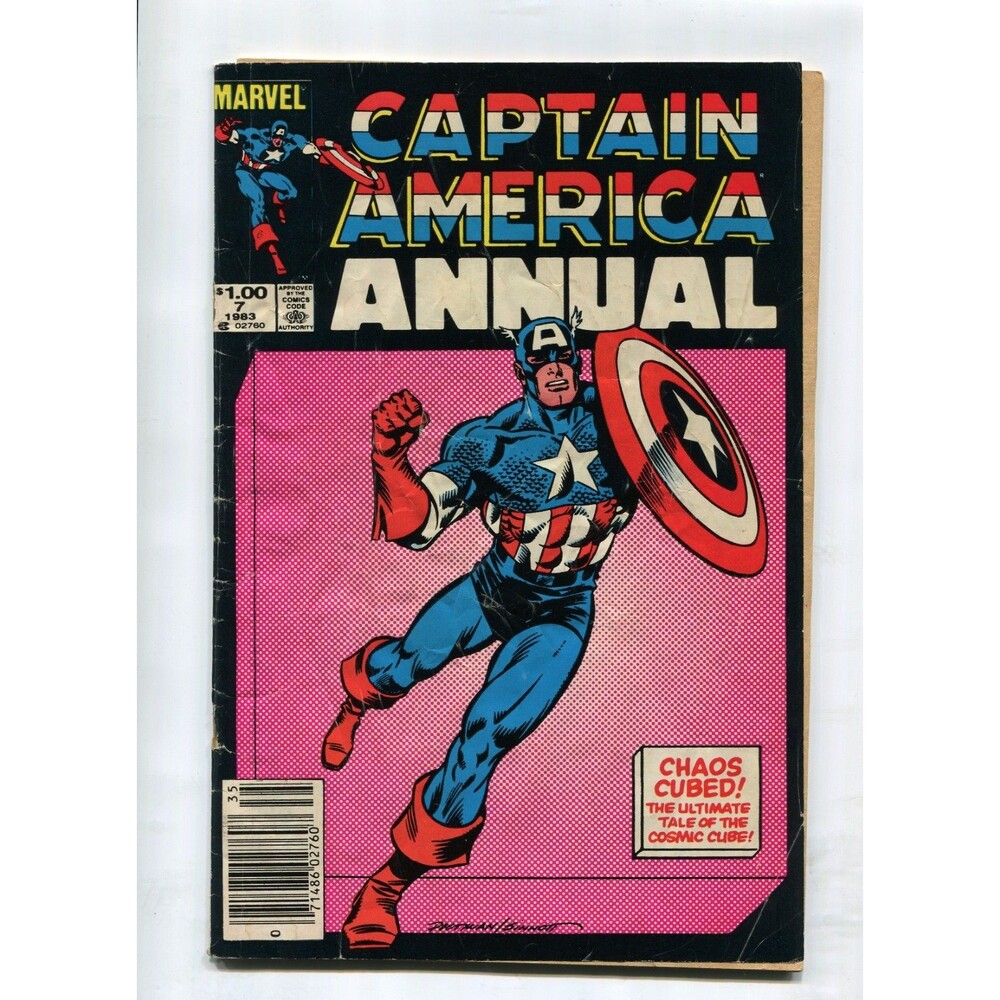 Captain America Annual #7 Marvel Comics 1983 Comic Book Newsstand Damaged